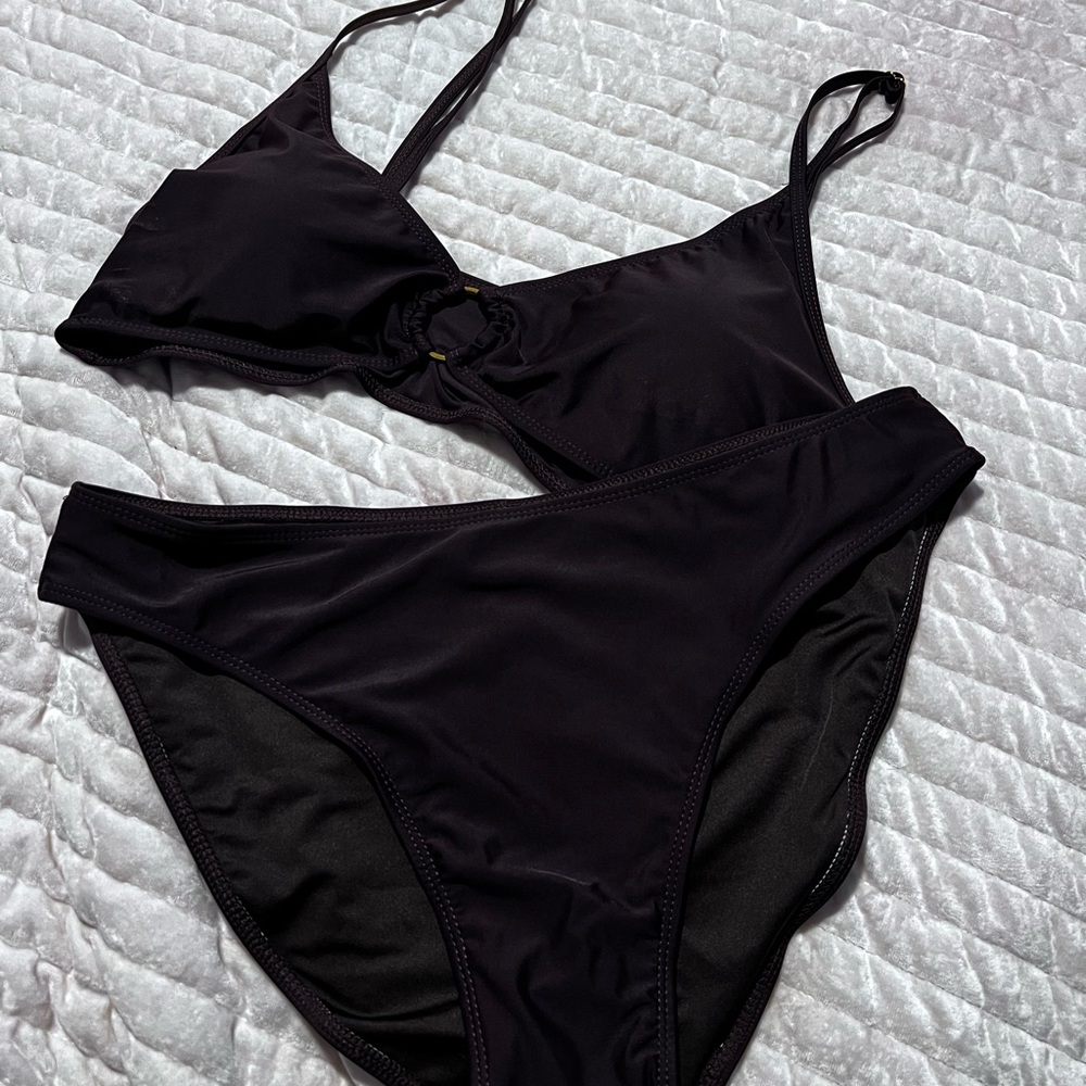 Two Piece Brown Swimsuit